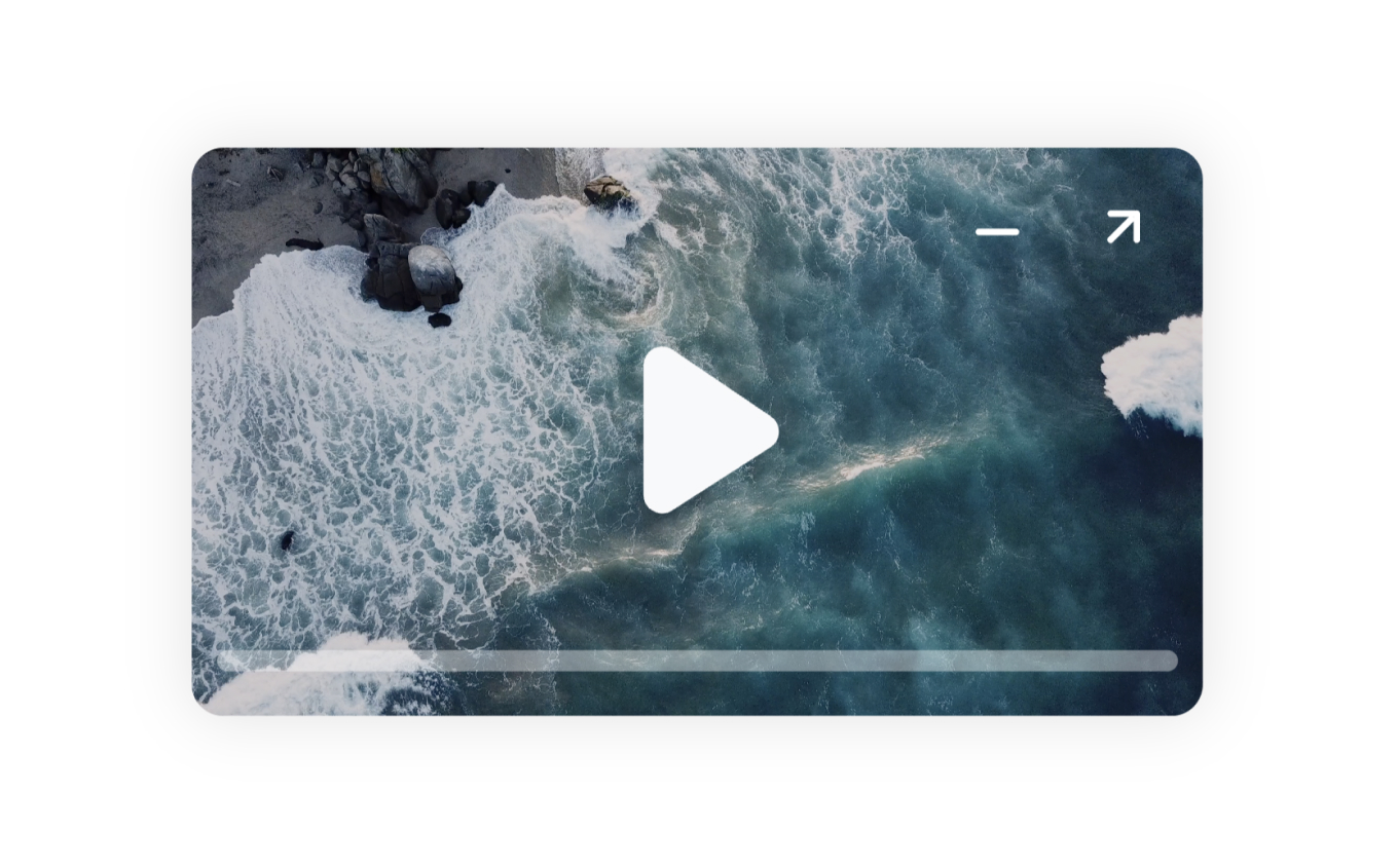 Video Player Arc Browser style